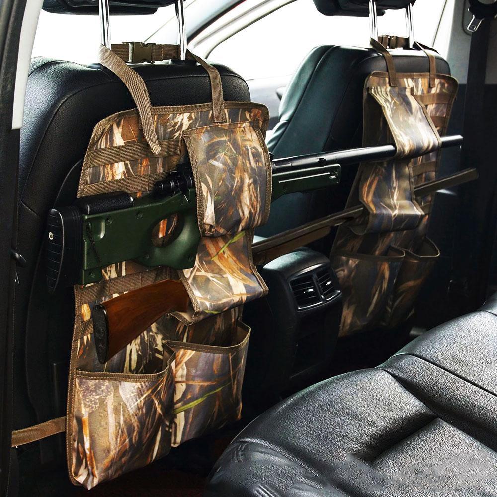 2 Pack Seat Back Gun Rack, Camo Front Seat Gun Organizer With Bullet
