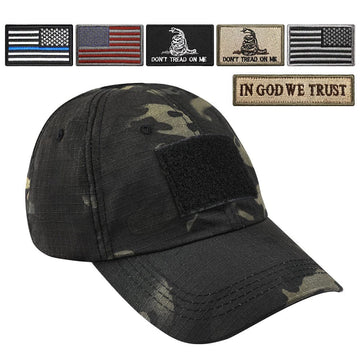 Hunting Tactical Operator Cap with 6 US Flag Patches