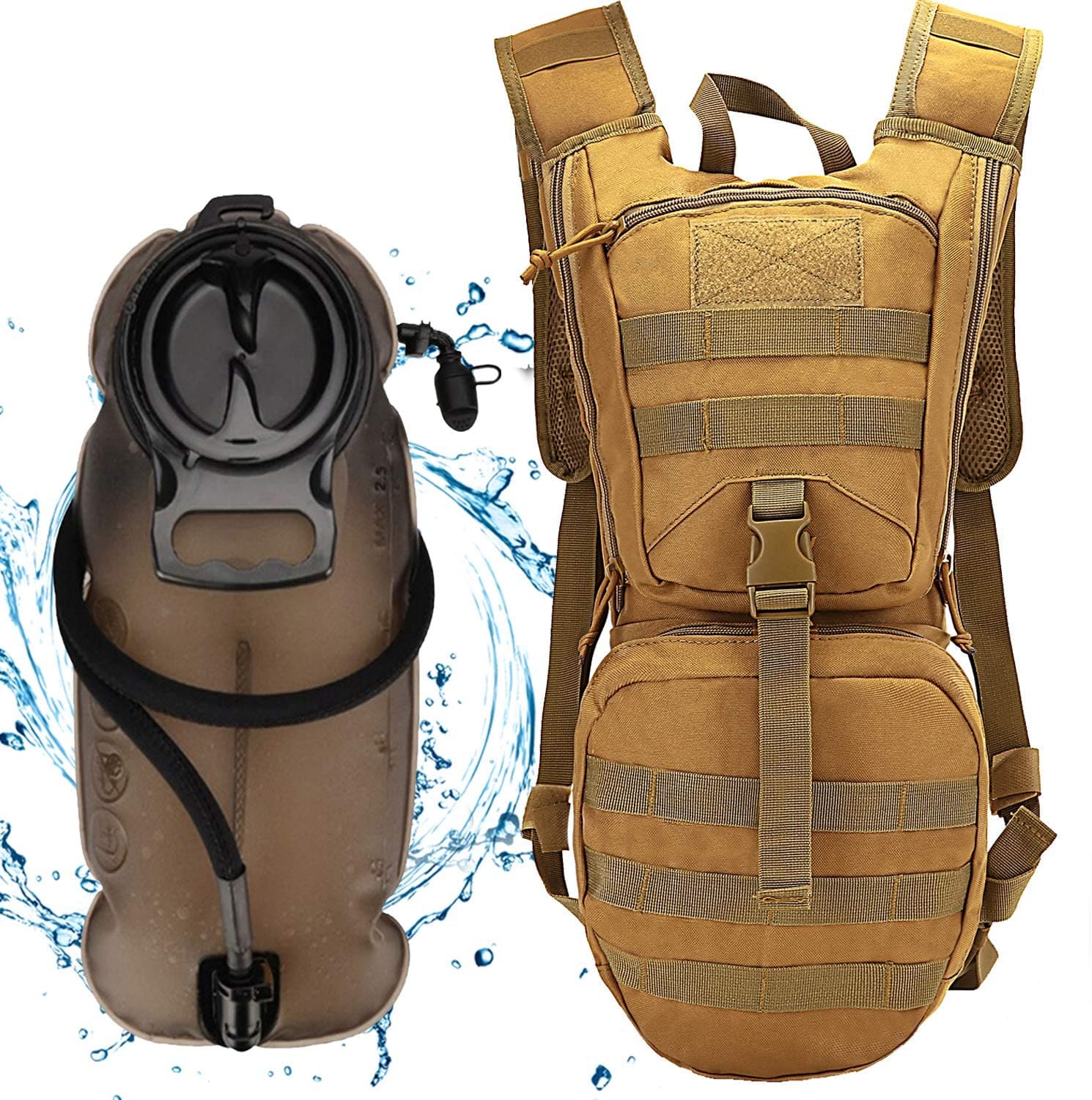 Water Bladder Camel Back Pouch Tactical Hydration Pack Backpack