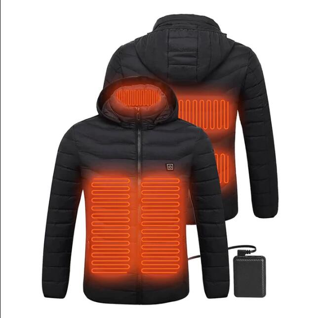 Best MEN'S HEATED JACKET DETACHABLE HOOD WITH 12V BATTERY PACK