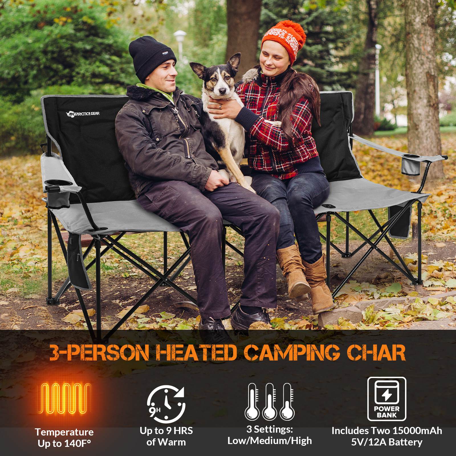 Heated Jacket For Women, ANTARCTICA GEAR Winter Coat With 12V 16000mAh Battery Pack, Soft Shell...
