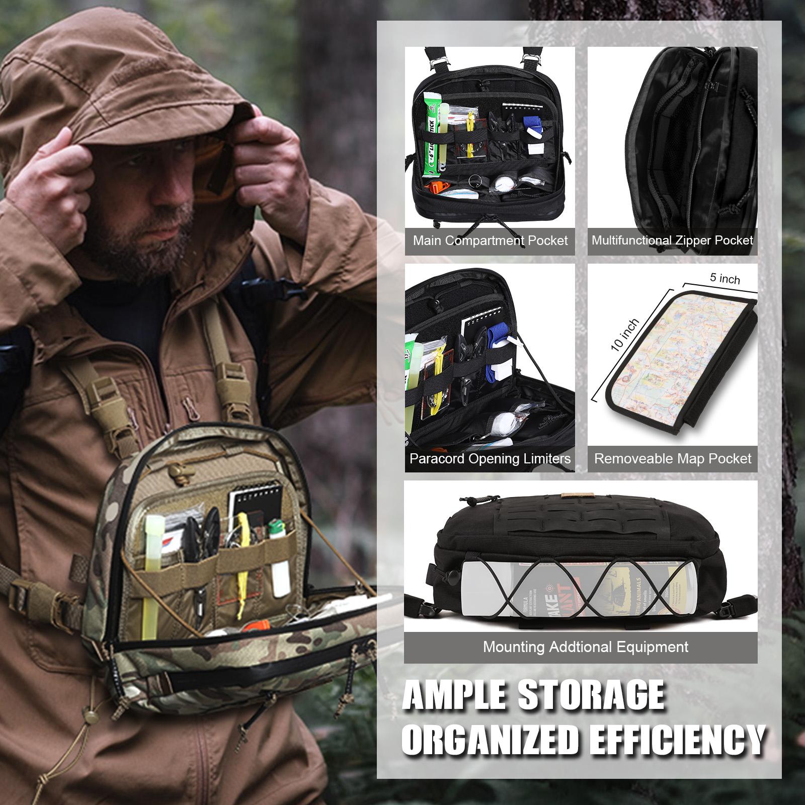 Tactical Chest Rig Bag Hypalon Molle Chest Rig