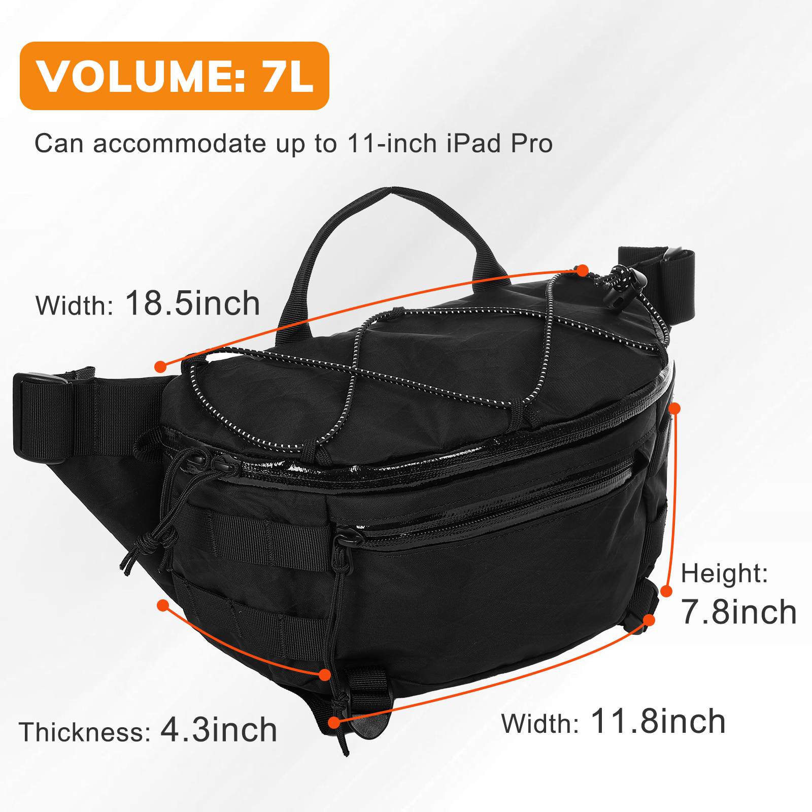VOTAGOO® X-Pac Nylon Waist Bag Fanny Pack