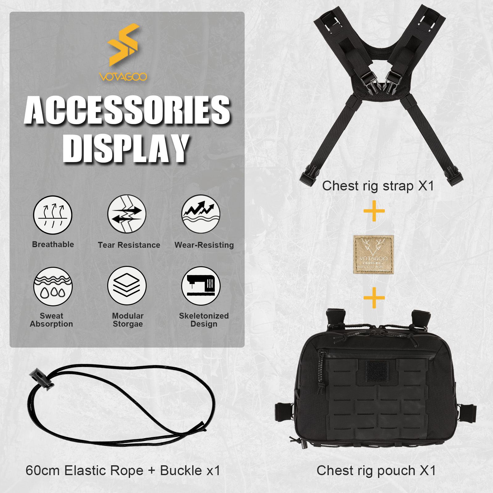 Tactical Chest Rig Bag Hypalon Molle Chest Rig
