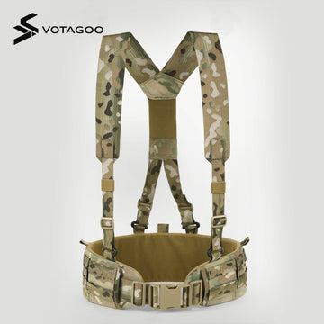 ANTARCTICA Outdoor Padded MOLLE Battle Belt with Detachable Suspenders