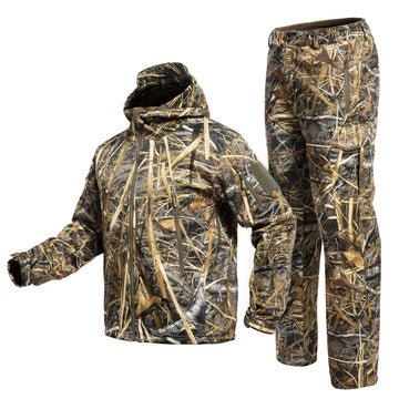 Quiet Hunting Clothes Suit Clothing Gear Camouflage Hoodie Jacket Pants