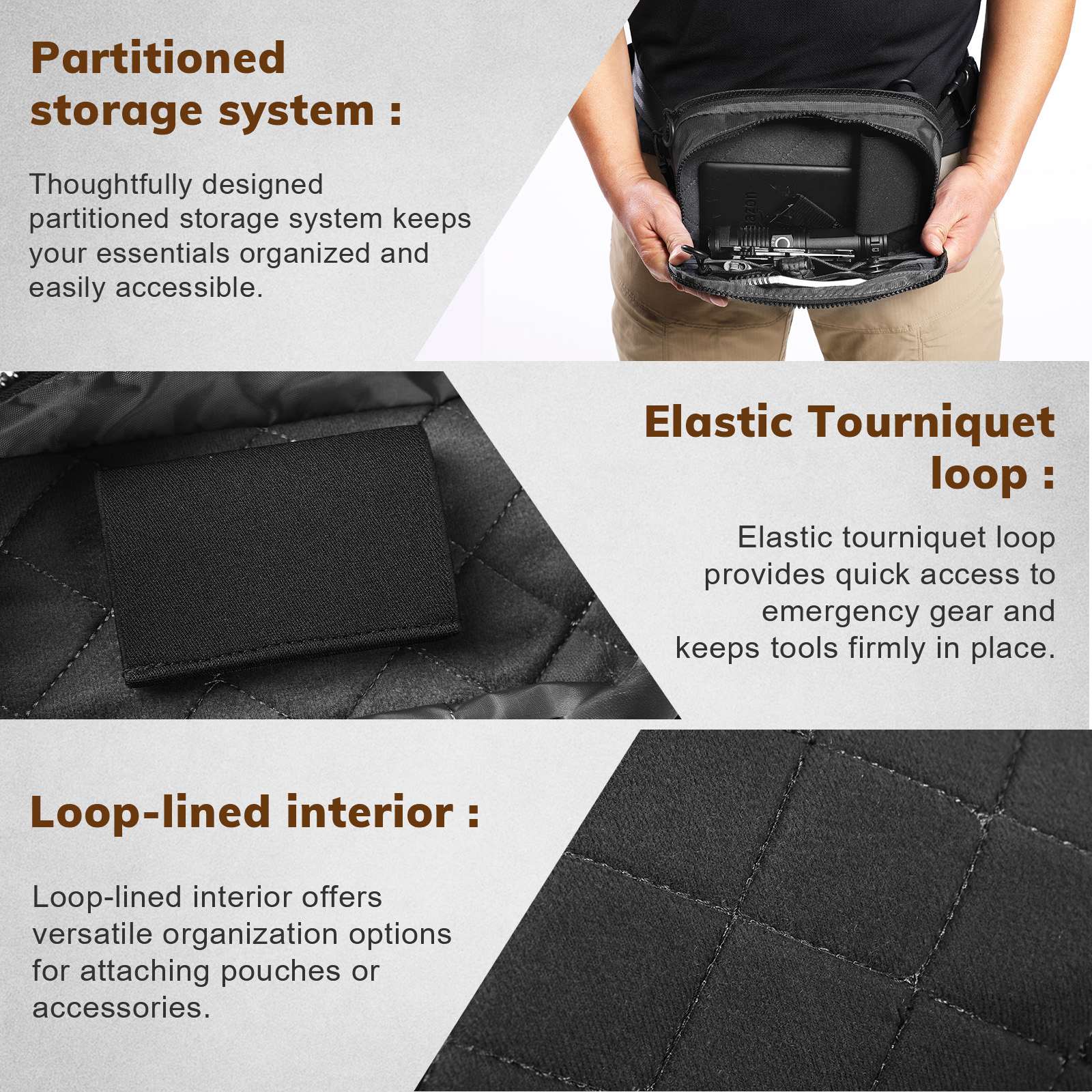 Concealed Carry Waist Bag – 420D Nylon Water-Resistant Fanny Pack