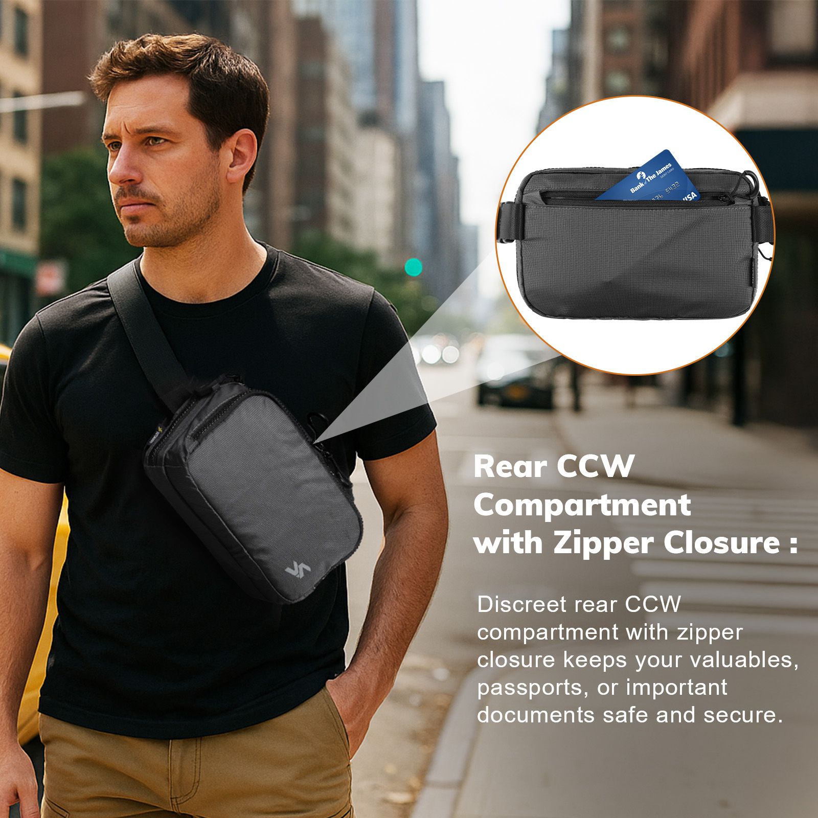Concealed Carry Waist Bag – 420D Nylon Water-Resistant Fanny Pack