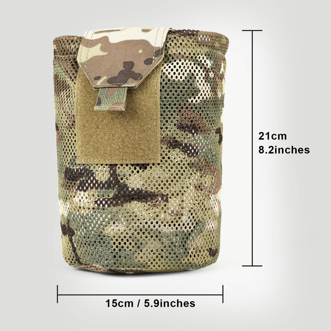 Tactical MOLLE Mesh Dump Pouch Drop Pouch Foldable Mag Recycling Holder