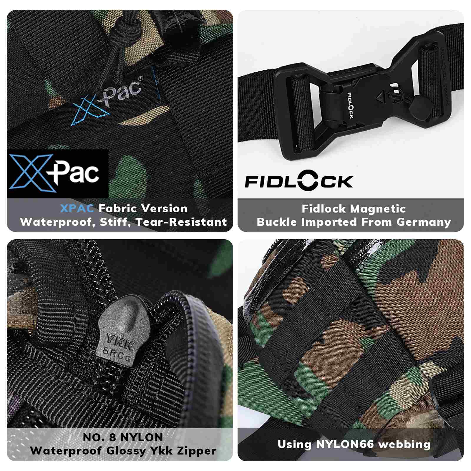 VOTAGOO® X-Pac Nylon Waist Bag Fanny Pack