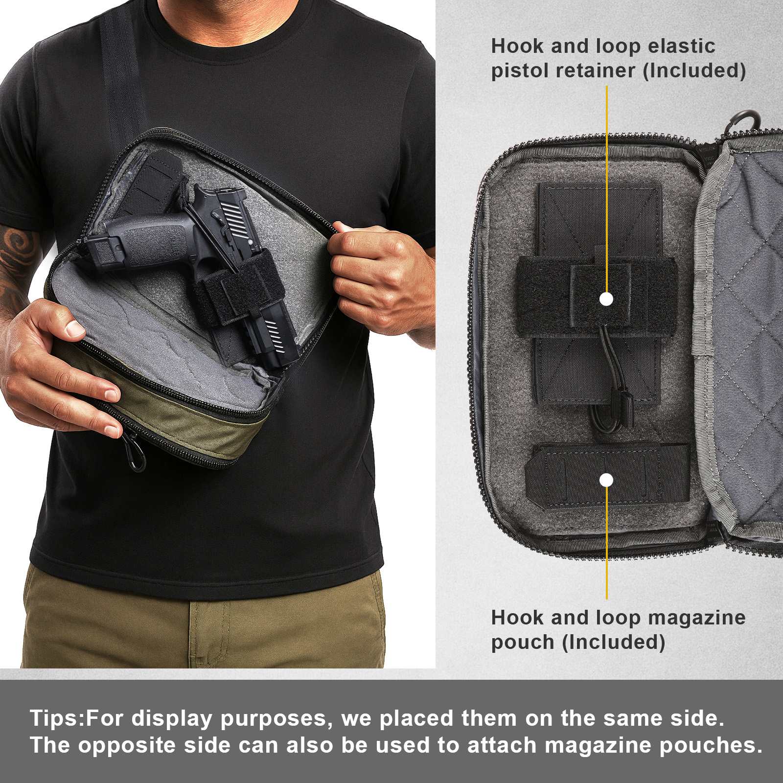 Concealed Carry Waist Bag – 420D Nylon Water-Resistant Fanny Pack