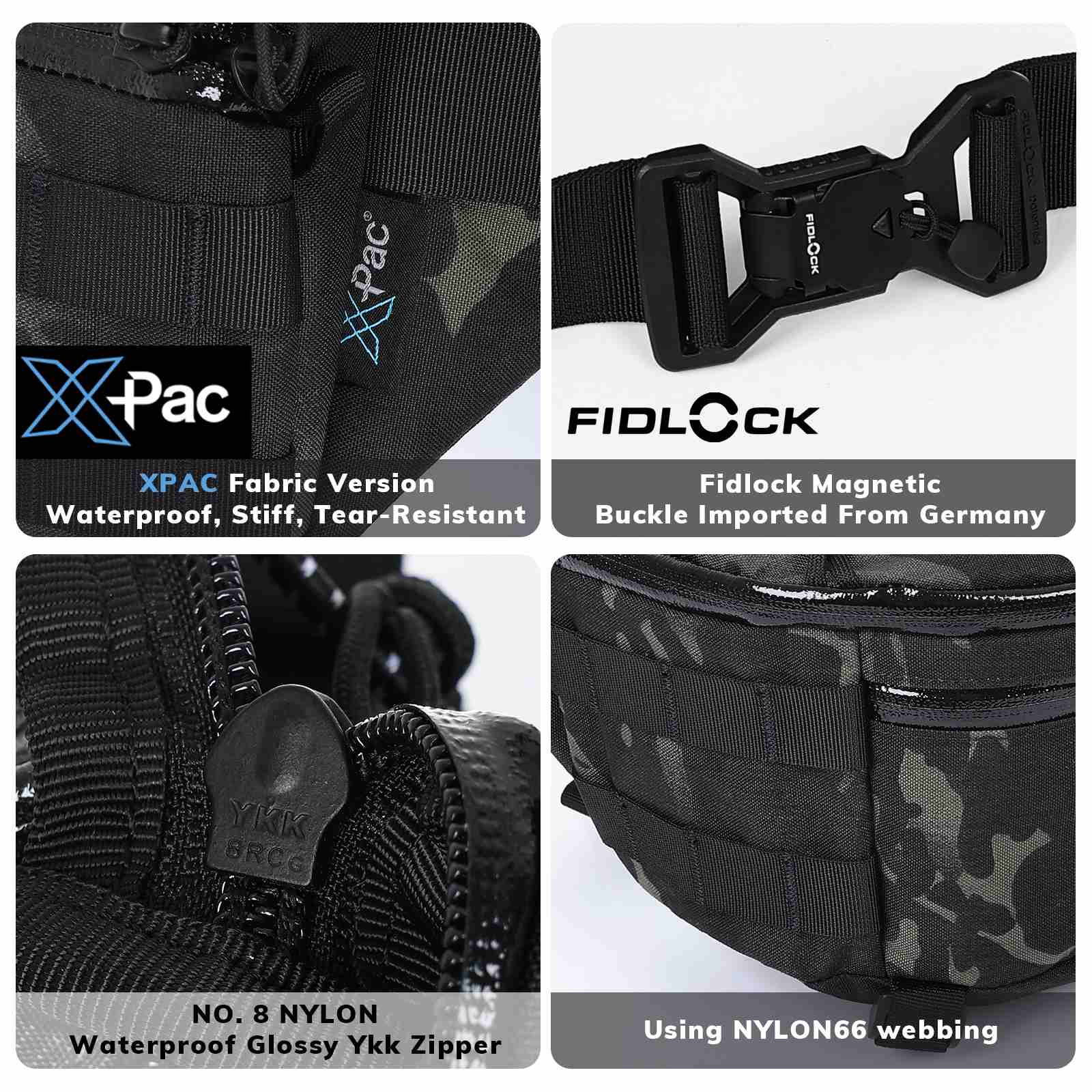 VOTAGOO® X-Pac Nylon Waist Bag Fanny Pack