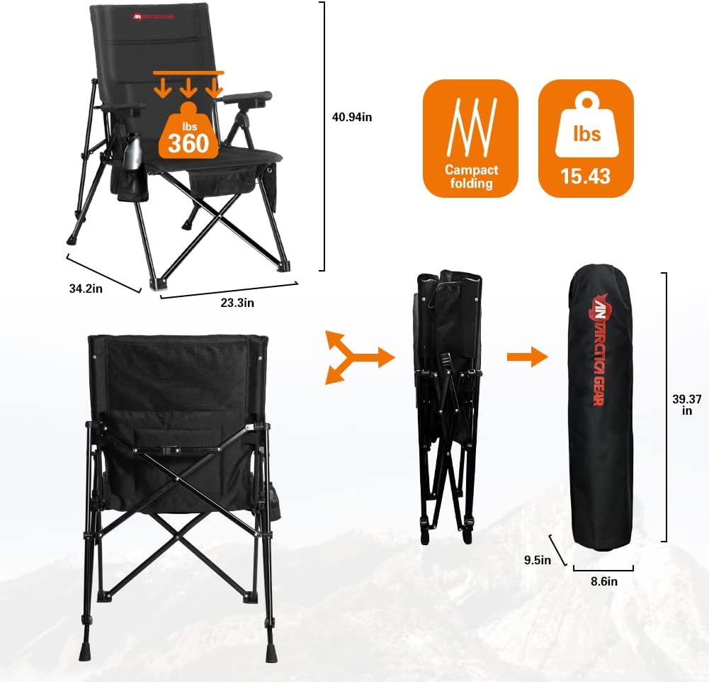 ANTARCTICA GEAR Heated Camping Chair Heated Portable Chair