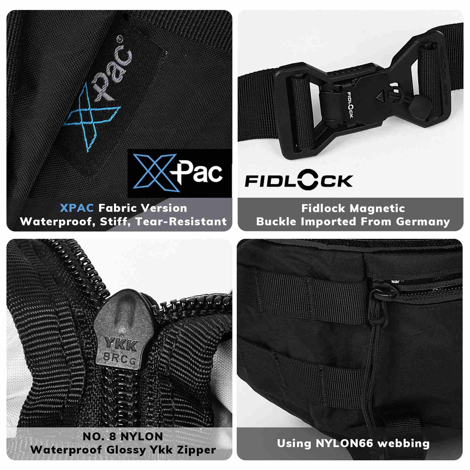 VOTAGOO® X-Pac Nylon Waist Bag Fanny Pack