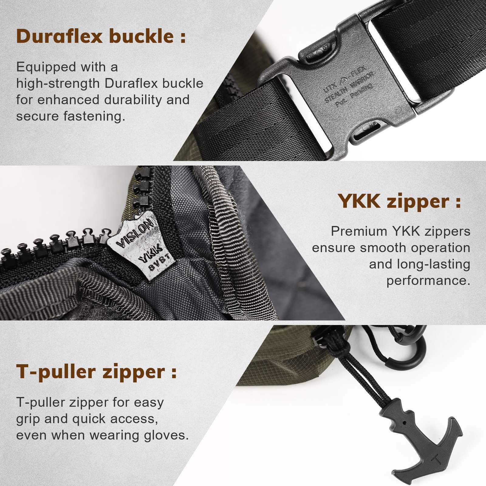 Concealed Carry Waist Bag – 420D Nylon Water-Resistant Fanny Pack