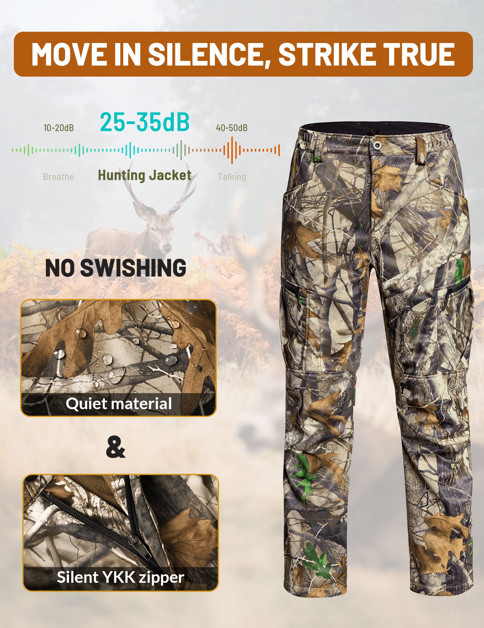 ANTARCTICA GEAR Hunting Heated Pants for Men with 12V 15000mAh Battery