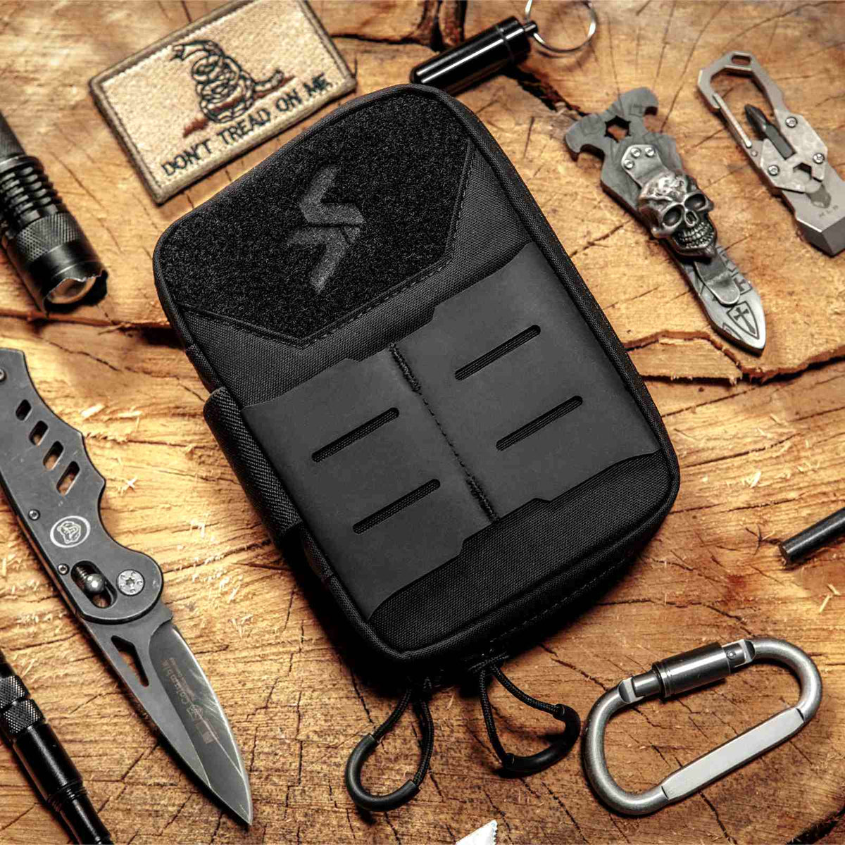 Pochette EDC En Maille Tactique Nylon 1000D – Multifonction MOLLE – Idéale Chasse, Airsoft, Outils & Chargeurs