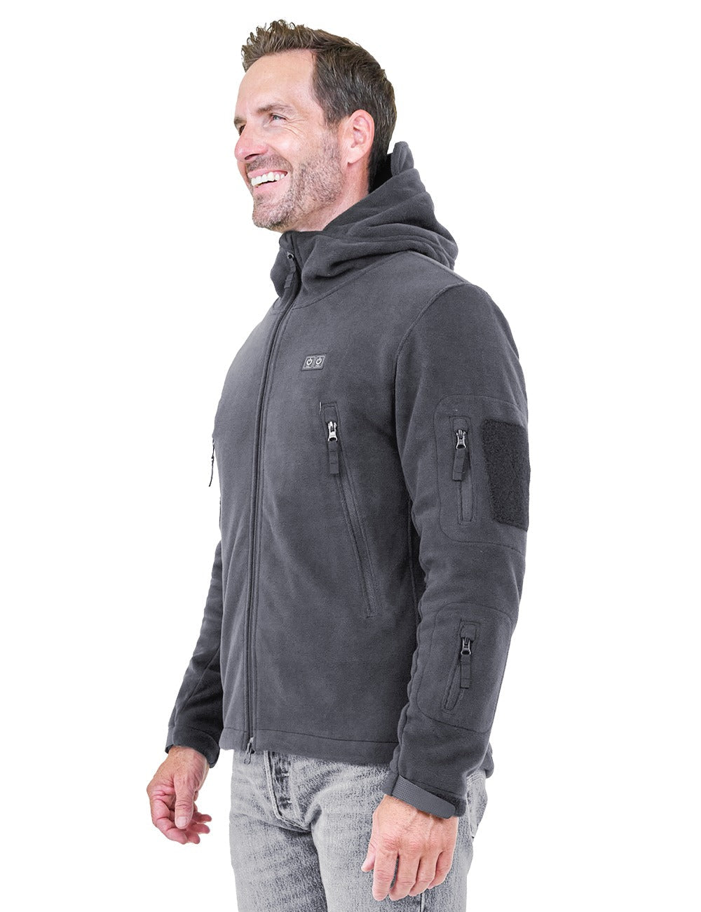 ANTARCTICA GEAR Fleece Heating Jacket, Fit Zip Hood Winter Jacket For