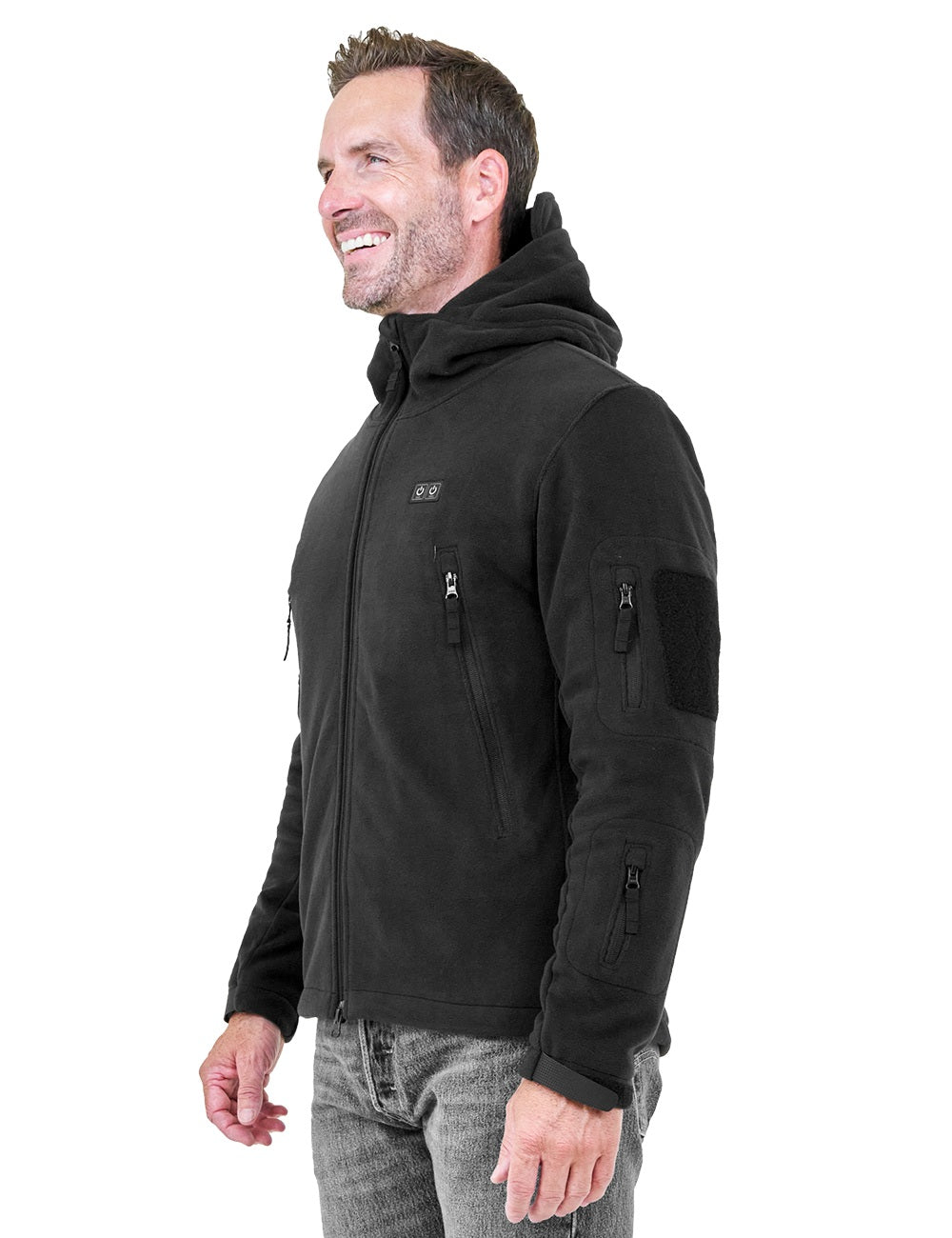 ANTARCTICA GEAR Fleece Heating Jacket, Fit Zip Hood Winter Jacket For