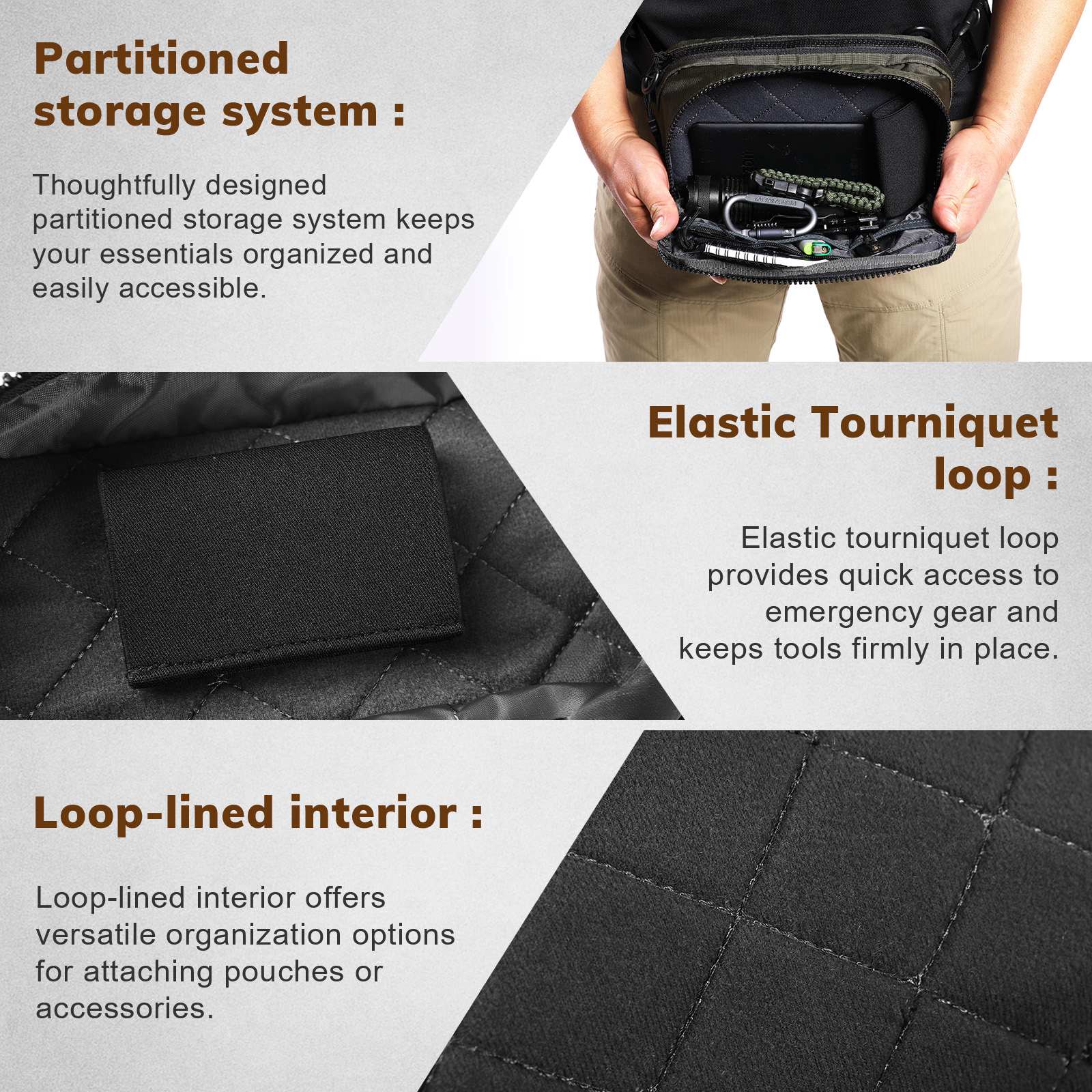 Concealed Carry Waist Bag – 420D Nylon Water-Resistant Fanny Pack