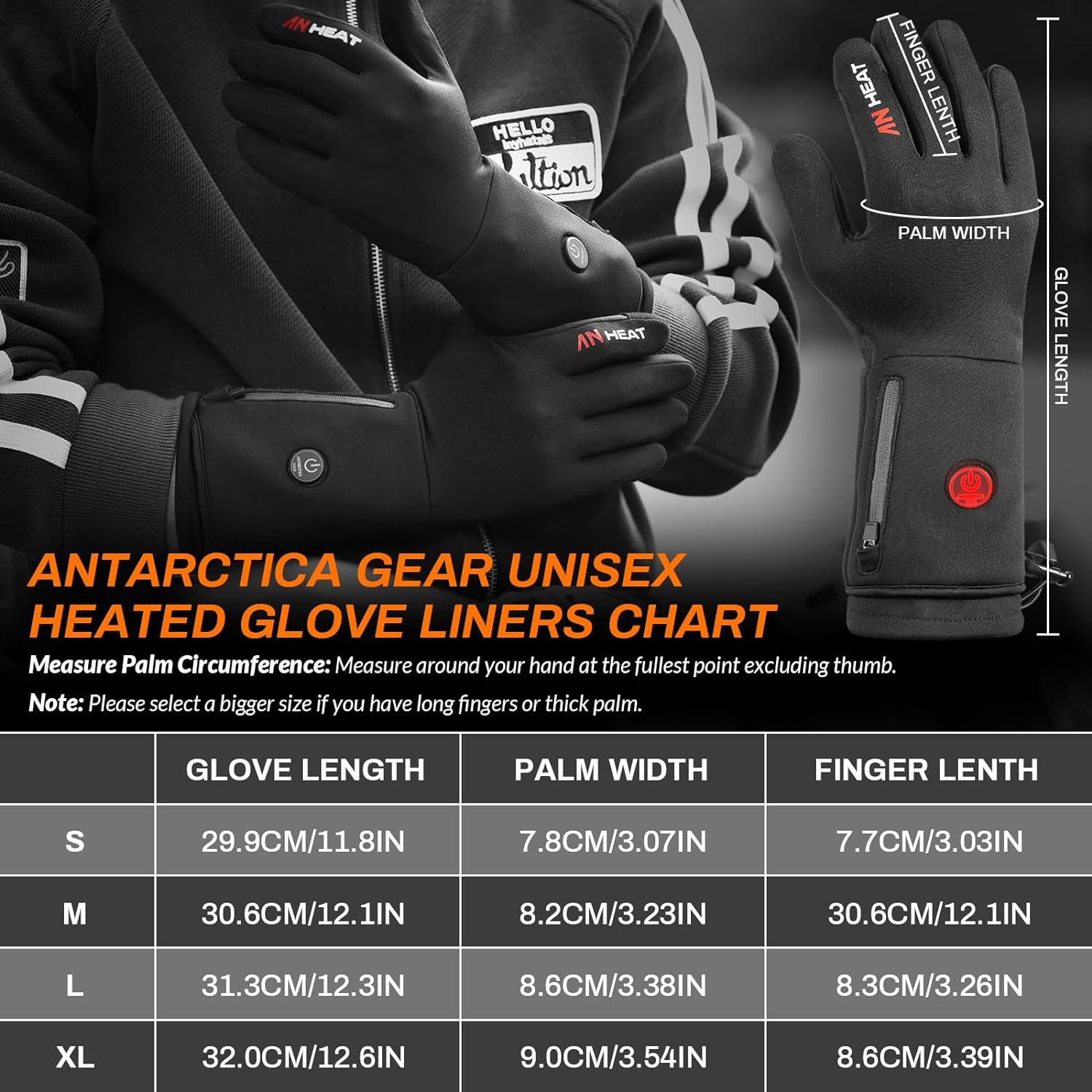 hatmig beheizte handschuhe Beheizte Handschuhe, ANTARCTICA GEAR Winter Liners Heizhandschuhe Hand