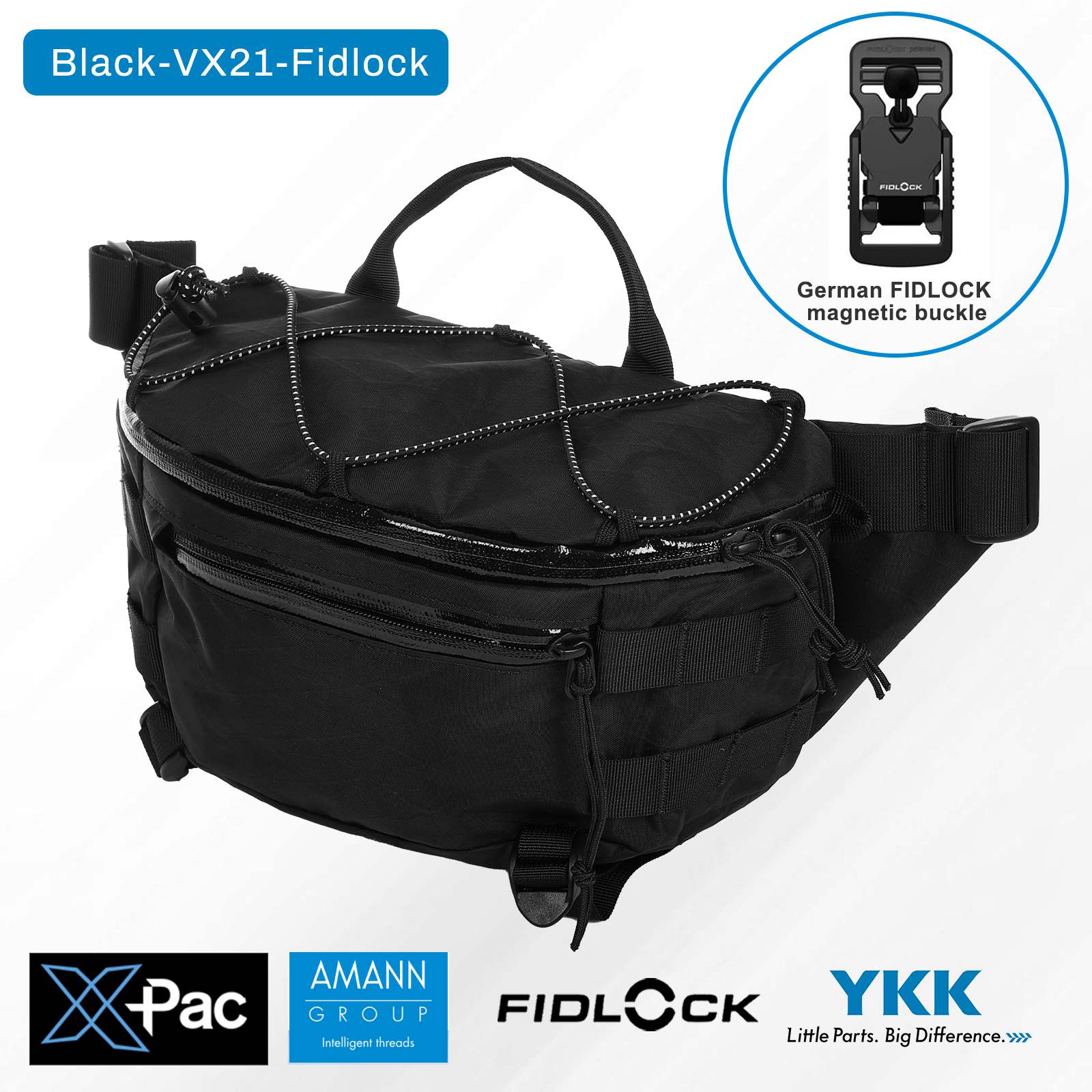 VOTAGOO® X-Pac Nylon Waist Bag Fanny Pack