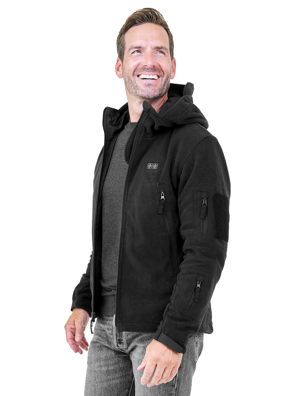 ANTARCTICA GEAR Fleece Heating Jacket, Fit Zip Hood Winter Jacket For