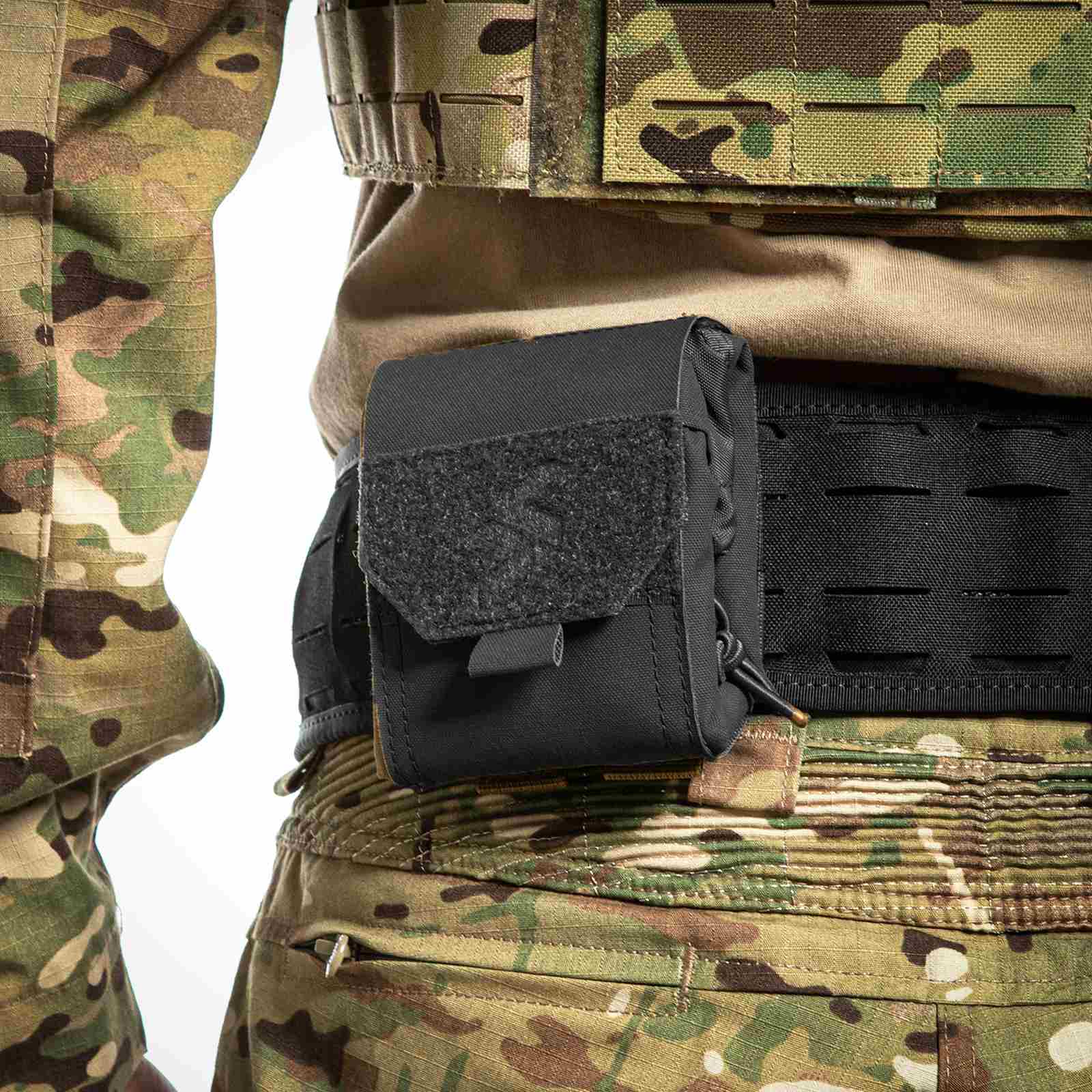 Compact Drawstring Tactical Dump Pouch Bag Dog Treat
