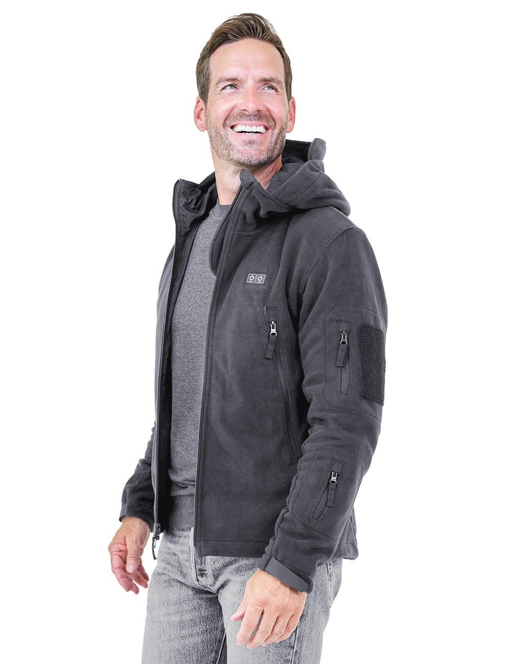 ANTARCTICA GEAR Fleece Heating Jacket, Fit Zip Hood Winter Jacket For