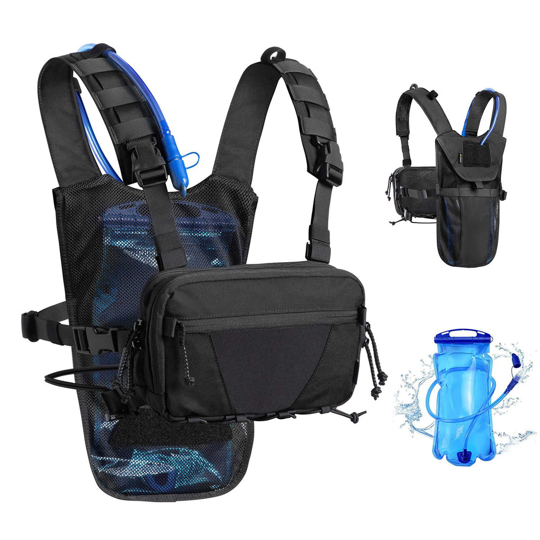 Votagoo Tactical Lightweight Running Hydration Vest with 2L Water Bladder Bag