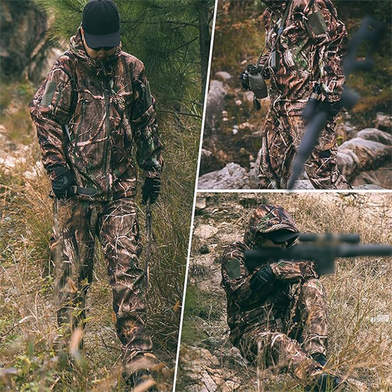 Hunting Pants for Men Camouflage Clothing Gear Windproof Fleece Lined for Winter
