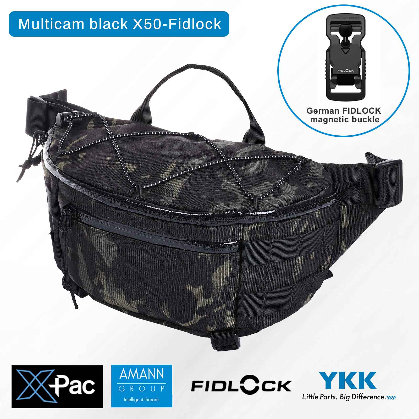 VOTAGOO® X-Pac Nylon Waist Bag Fanny Pack