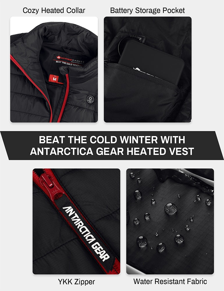 ANTARCTICA GEAR Women's Heated Vest Rechargable Lightweight Heated Vest for Winter Outdoor