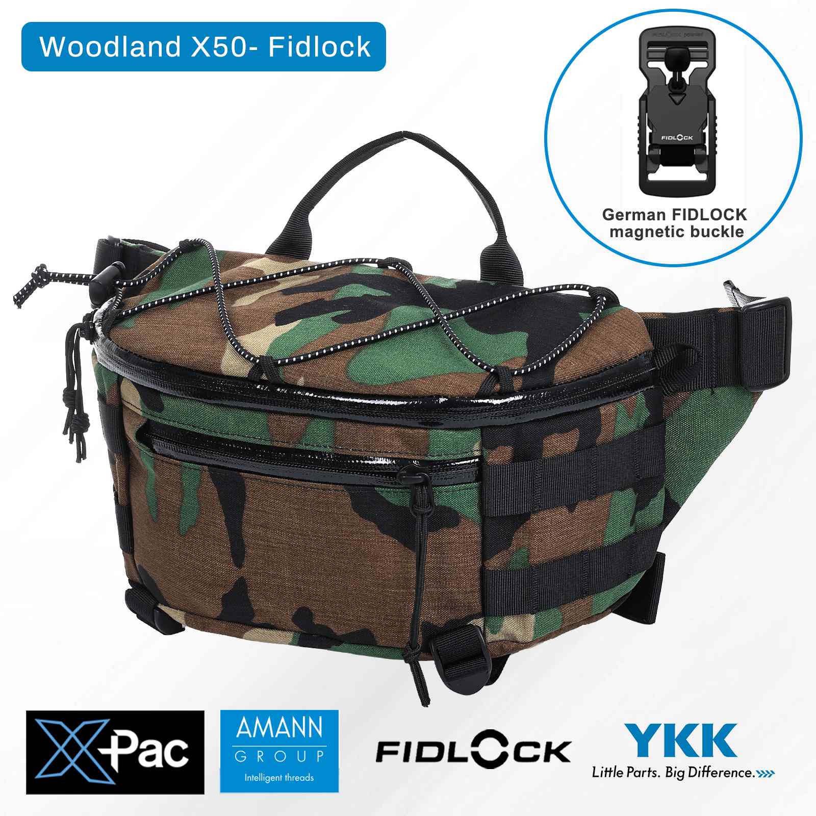 VOTAGOO® X-Pac Nylon Waist Bag Fanny Pack