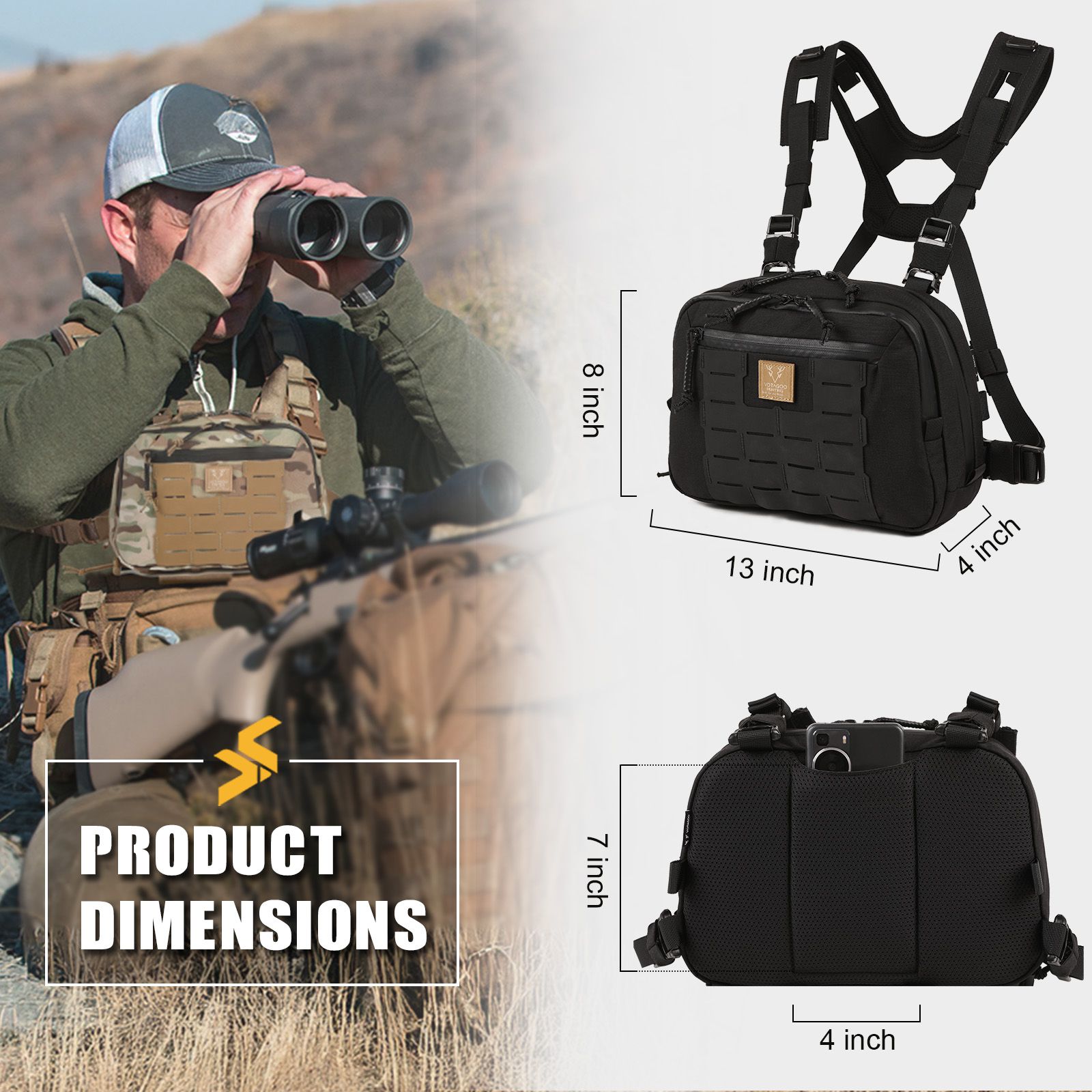 Tactical Chest Rig Bag Hypalon Molle Chest Rig