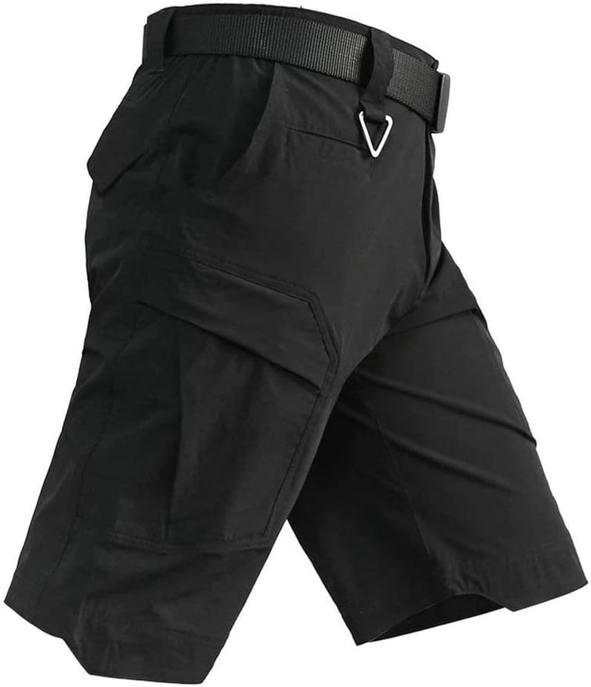 Men's Tactical Cargo Shorts Lightweight Waterproof Ripstop Summer Casual Hiking Pants