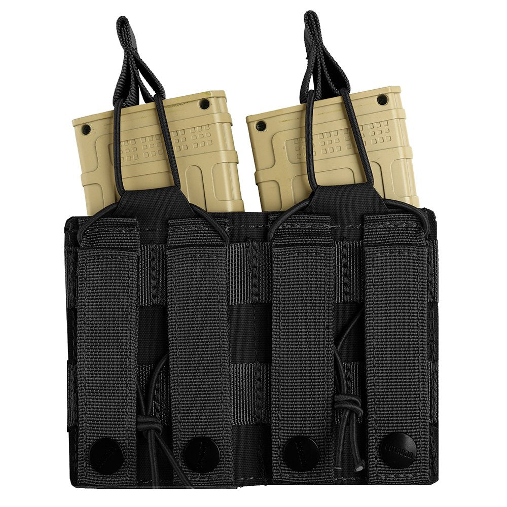ELVO Tactical MOLLE Mag Pouch - Holds 3 Rifle + 3 Pistol Mags (5.56/7.62/Glock Compatible)