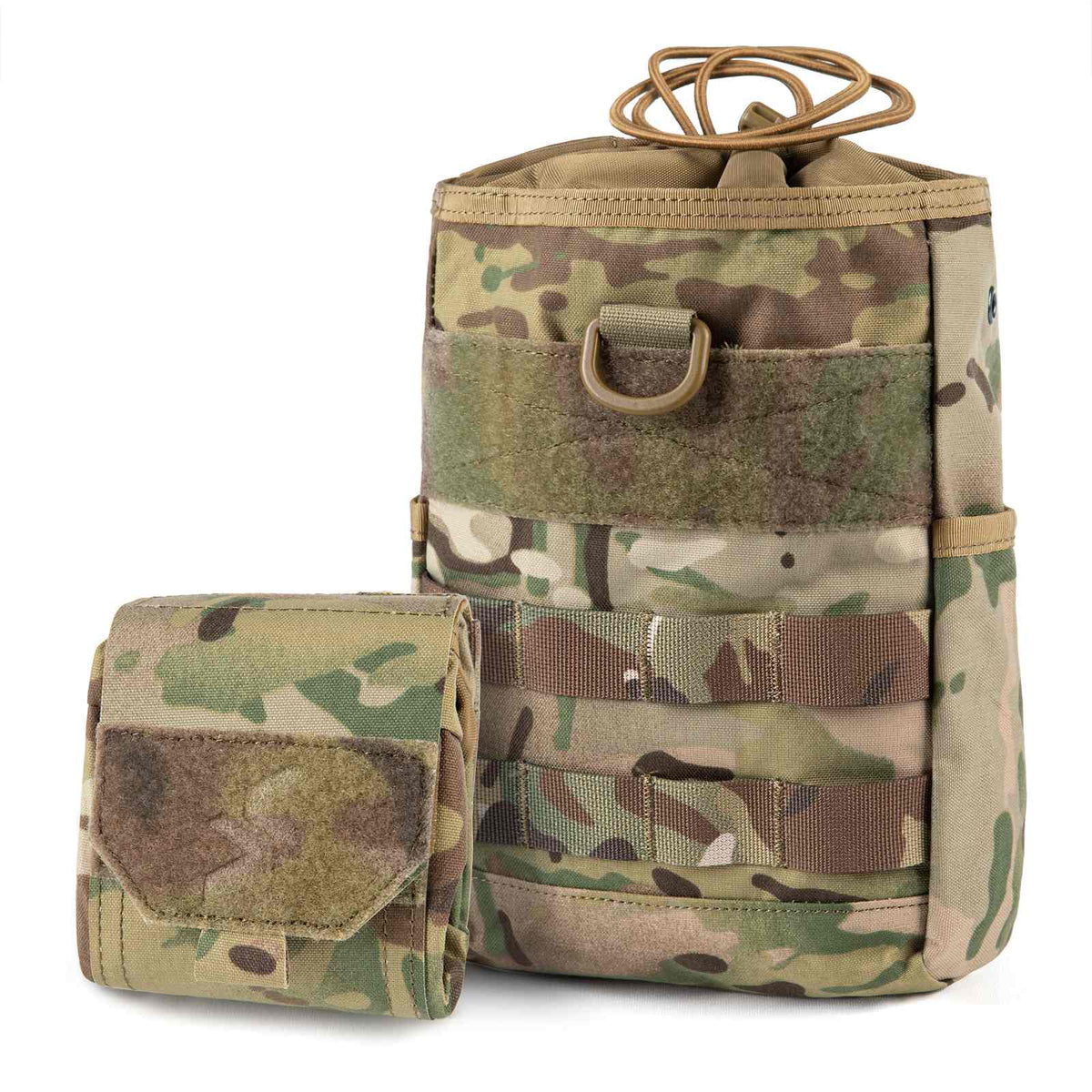 Tactical Drawstring Bag Tactical Dump Pouch Molle Storage Bag Tactical Waist Bag, Drawstring F