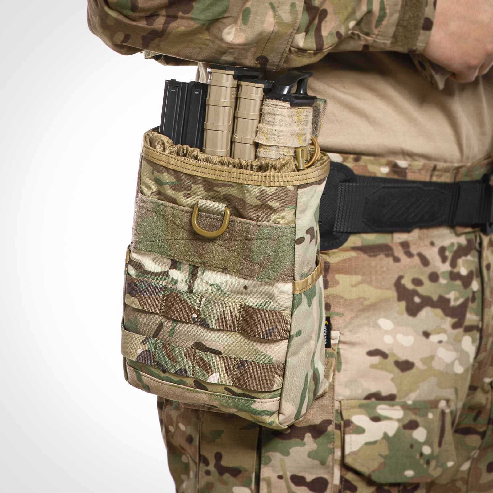 Tactical Drawstring Bag Tactical Dump Pouch Molle Storage Bag Tactical Waist Bag, Drawstring F ...