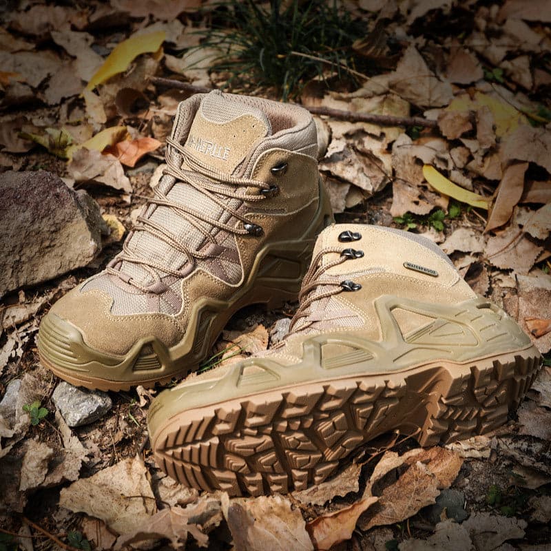 Trekking Waterproof Rubber Outsole Hiking Combat Boots