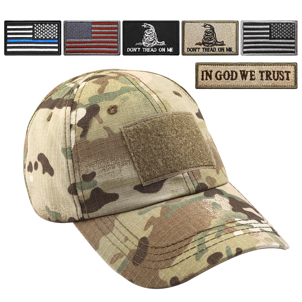 Hunting Tactical Operator Cap with 6 US Flag Patches