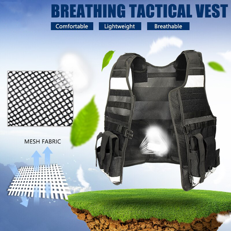 Stab-resistant reflective MOLLE system onboard safety vest