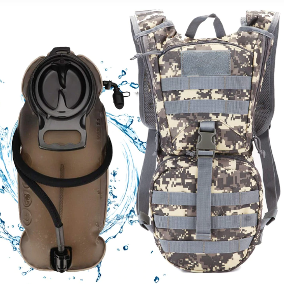 Hydration Backpack + 3L Water Bladder Bundle