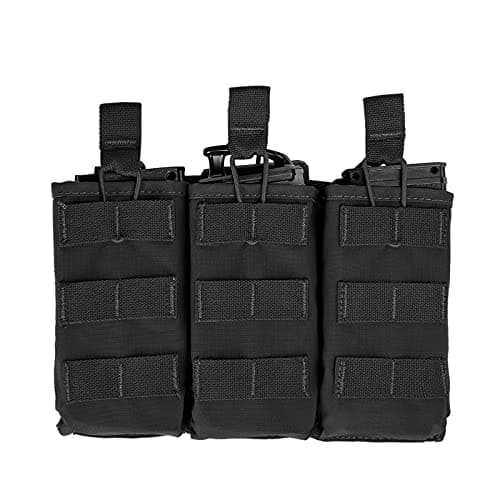 Pochette tactique triple pour équipement Airsoft compatible MOLLE