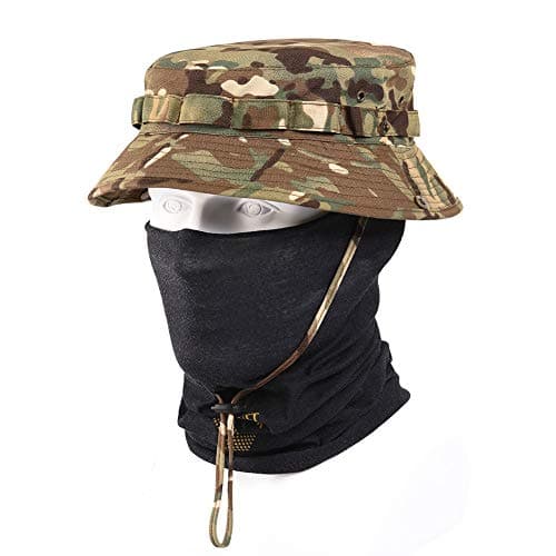 Tactical Fishing Camo Sun Protect Bucket  Boonie Hat