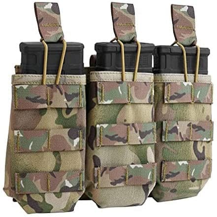Pochette tactique triple pour équipement Airsoft compatible MOLLE