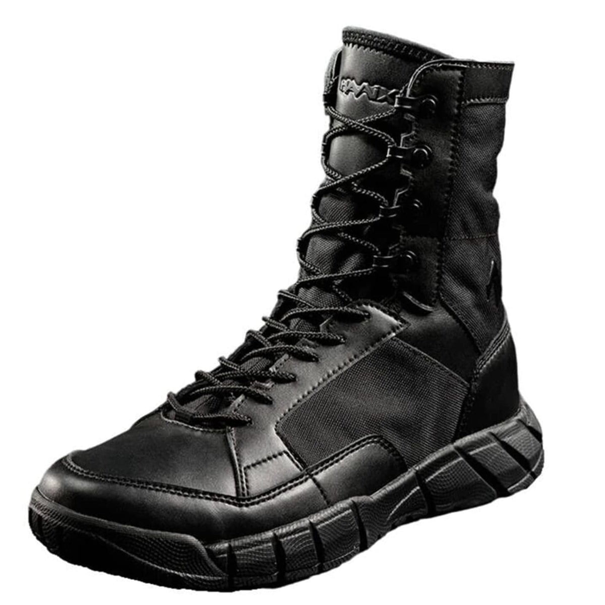 Men\'s Suede Leather Bright Black 8\