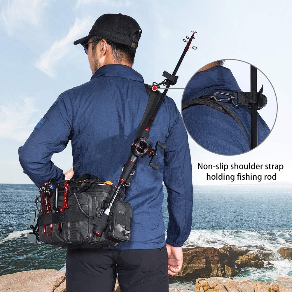 Fishing Tackle Storage Cross Body Sling Backpack