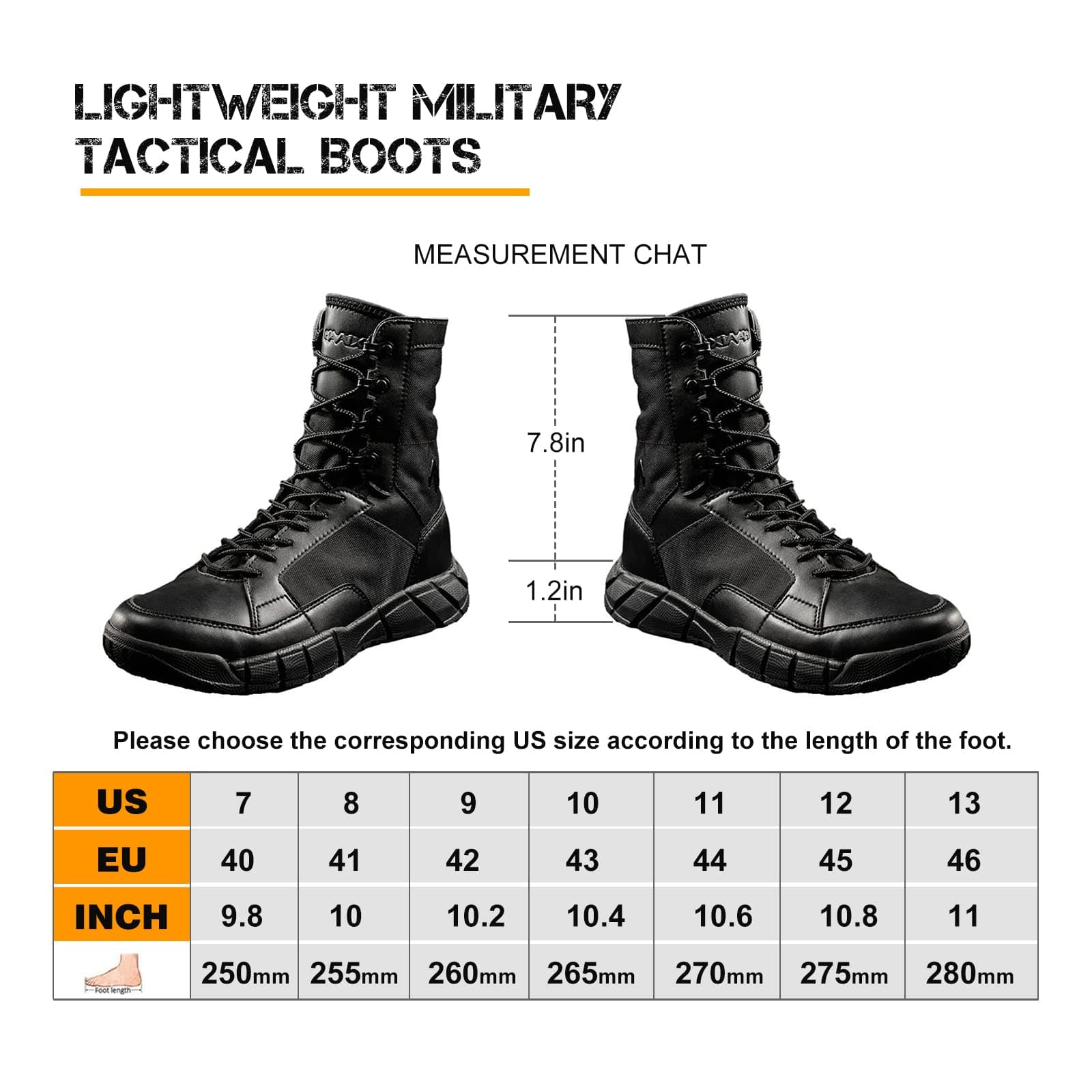 8" Waterproof Boots For Jungle Desert - 208H