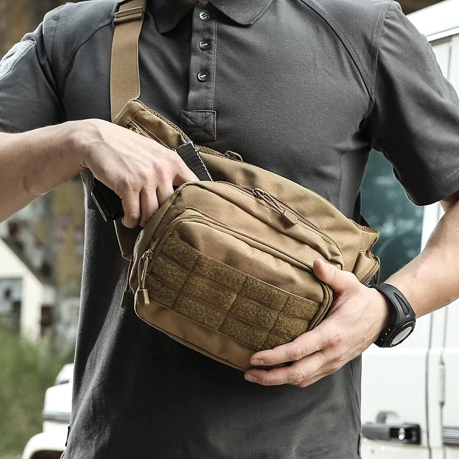 Tactical Military Portable Concealed Pistol Waist Bag